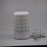 White Floral-Cutout Ceramic Humidifier