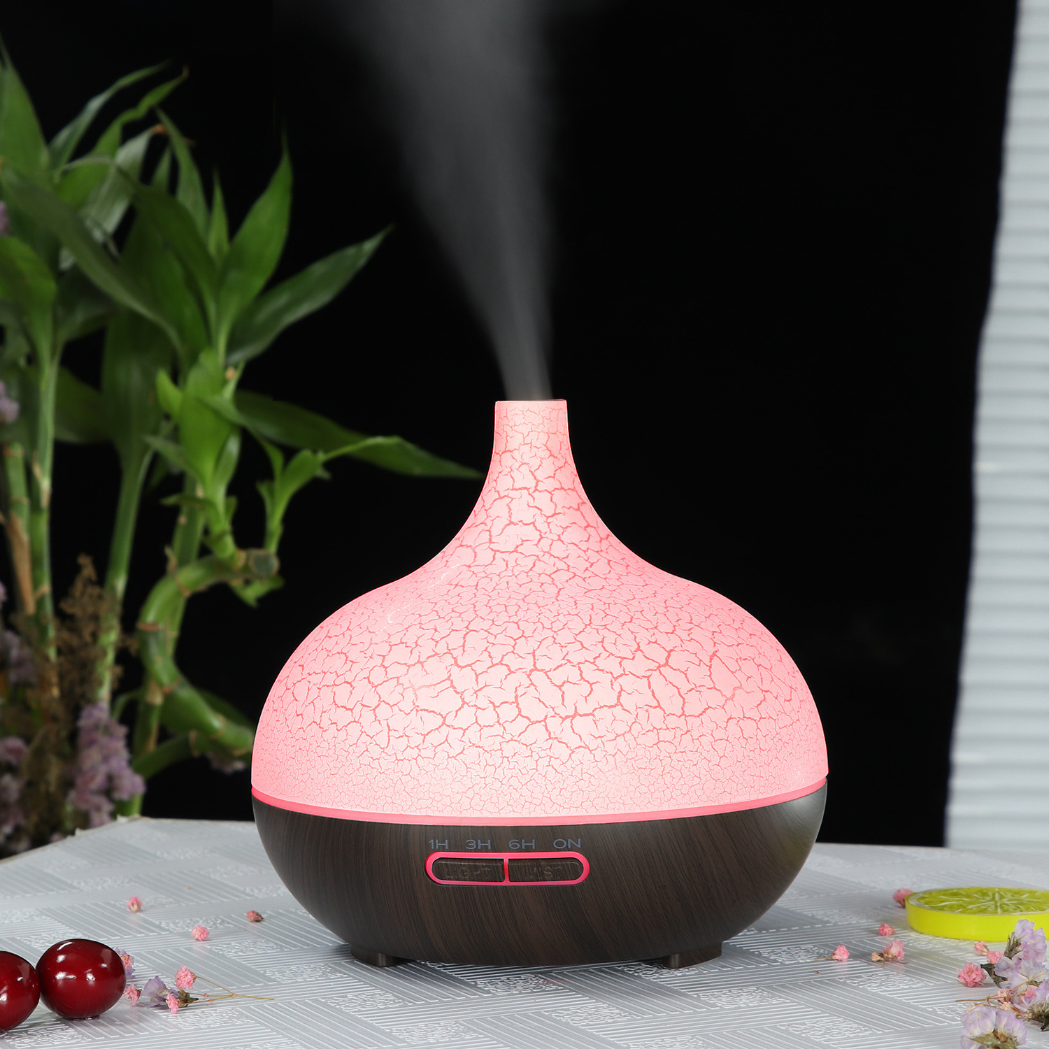 55d78be065de12441279141b0fdb364c.jpg Wood-Grain Drip-Design Humidifier - Image 1