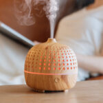 Wood-Grain Dot-Cutout Humidifier