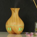Wood-Grain Vase-Style Aromatherapy Humidifier