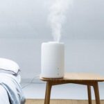 Sleek White Cylindrical Bedroom Humidifier Bundle